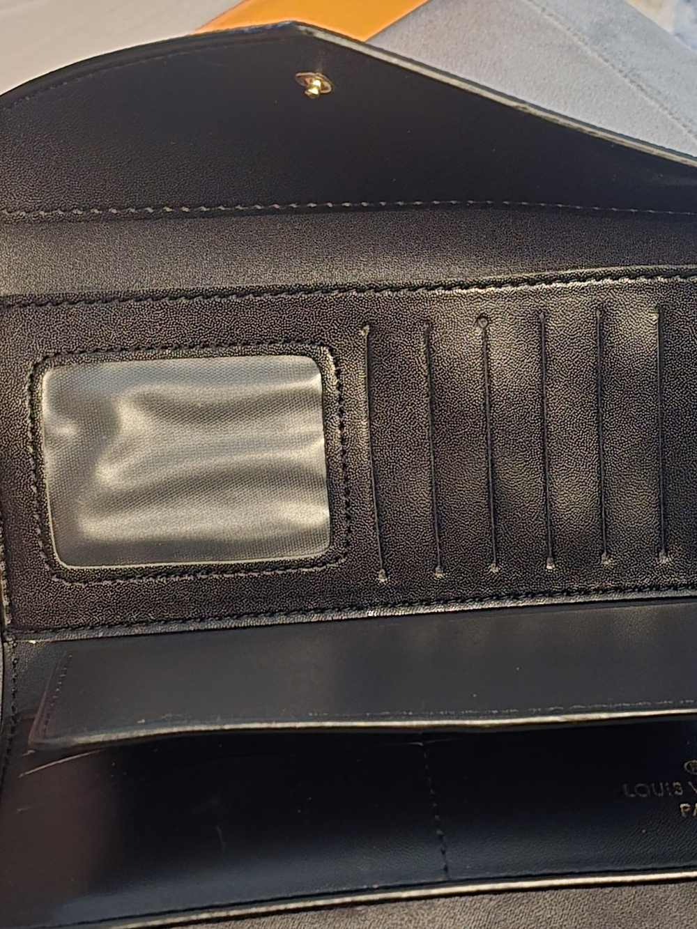 Pink and Blue Monogram Envelope Wallet - Picture 5 of 7